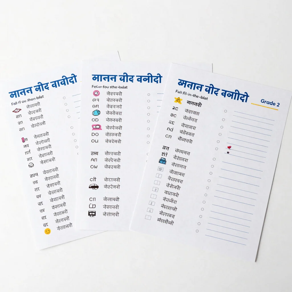 इयत्ता दुसरी शब्दसंग्रह